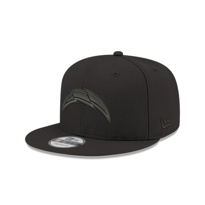 Los Angeles Chargers Gorra | New Era NFL Black On Black 9fifty Snapback Cap Mexico - Negros